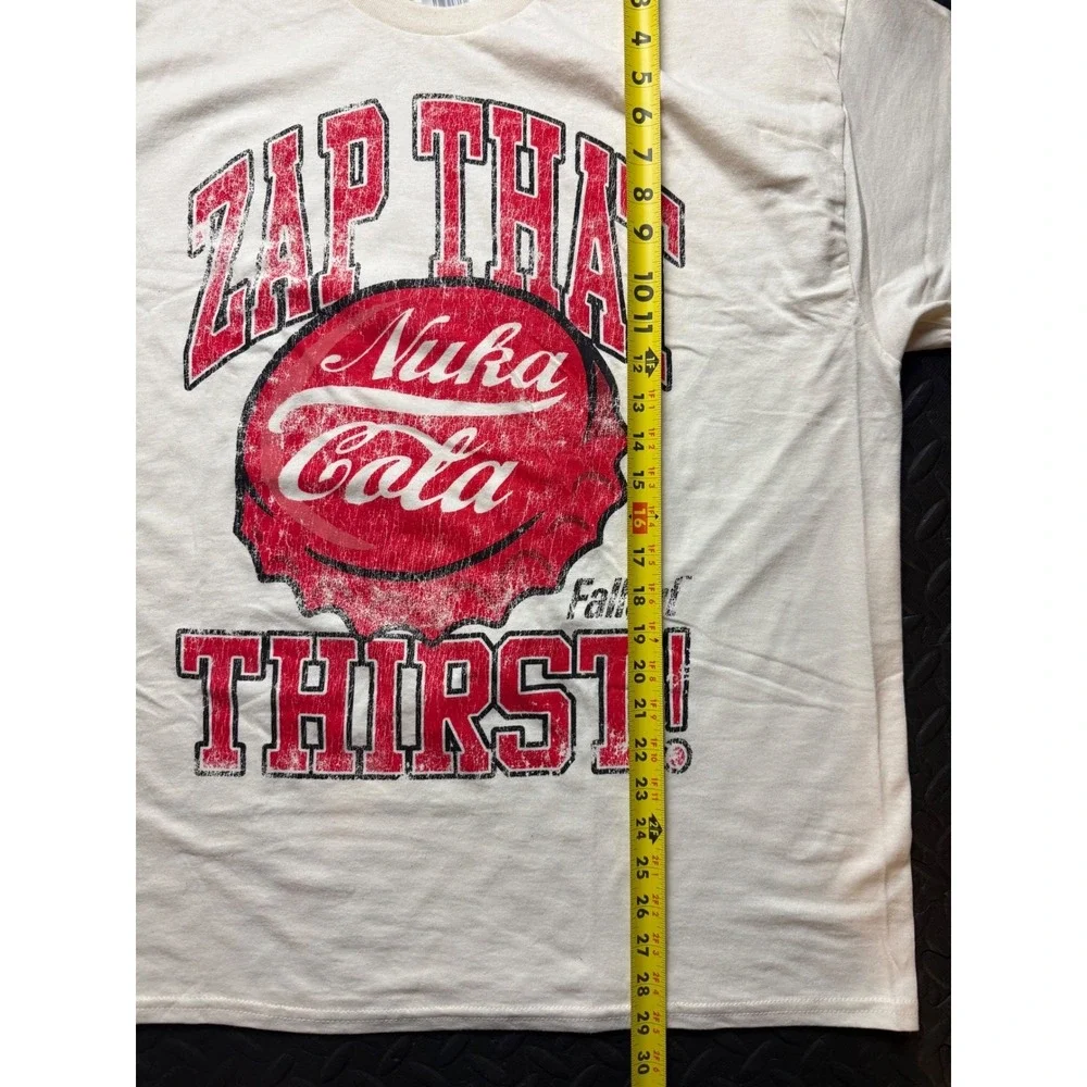 Fallout Nuka Cola Zap That‎ Thirst Graphic T-Shirt XL Ripple Junction Cream New